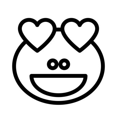 Mutlu, romantik, sırıtan, kalp gözlü kurbağa