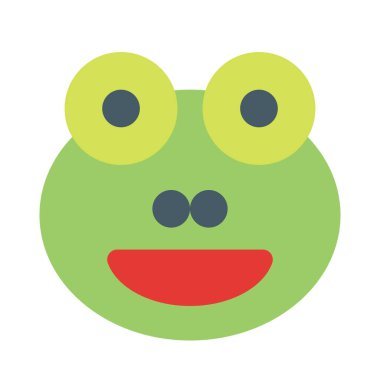 Ağzı açık kurbağa sırıtan yüz ifadesi.