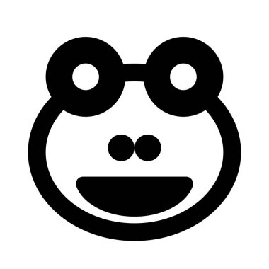 Ağzı açık kurbağa sırıtan yüz ifadesi.