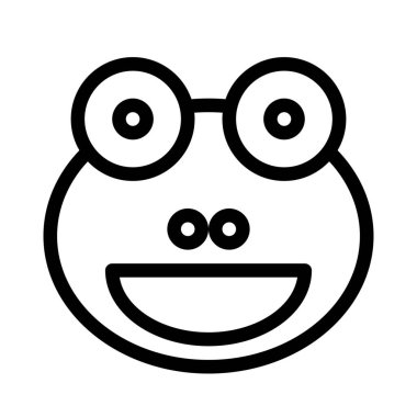 Ağzı açık kurbağa sırıtan yüz ifadesi.