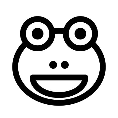 Ağzı açık kurbağa sırıtan yüz ifadesi.