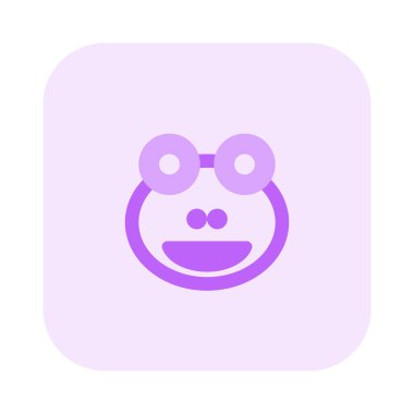 Ağzı açık kurbağa sırıtan yüz ifadesi.