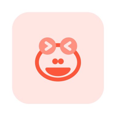 Kurbağa sırıtışı ve şaşı bakışları aynı anda