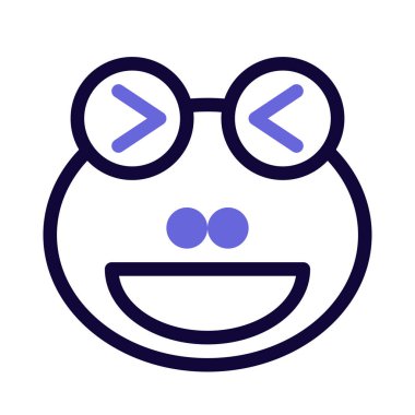 Kurbağa sırıtışı ve şaşı bakışları aynı anda