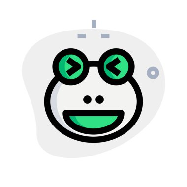 Kurbağa sırıtışı ve şaşı bakışları aynı anda