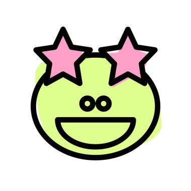 Sırıtan yıldız, kara kurbağasının gözlerine yapıştı.