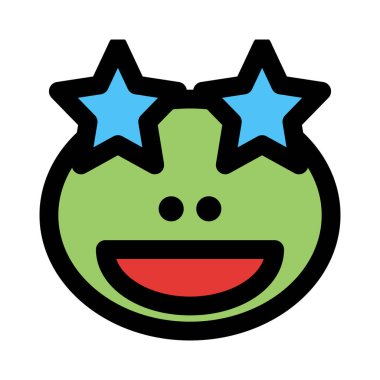 Sırıtan yıldız, kara kurbağasının gözlerine yapıştı.