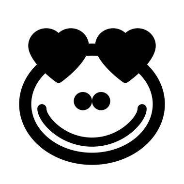 Aşık kalp gözlü romantik kurbağa emojisi