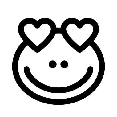 Aşık kalp gözlü romantik kurbağa emojisi