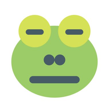 Ağız ifadeli, tarafsız yüz ifadeli üzgün kurbağa.