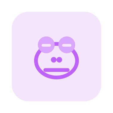 Ağız ifadeli, tarafsız yüz ifadeli üzgün kurbağa.