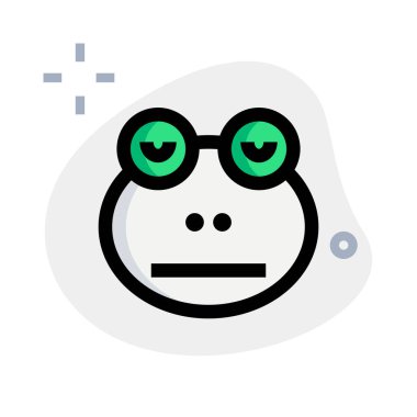 Tarafsız kurbağa yüz ifadesi gözleri kapalı