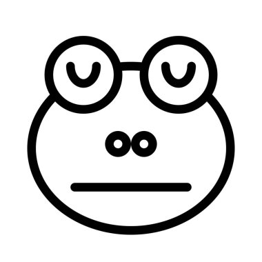 Tarafsız kurbağa yüz ifadesi gözleri kapalı