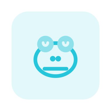 Tarafsız kurbağa yüz ifadesi gözleri kapalı