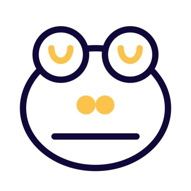 Tarafsız kurbağa yüz ifadesi gözleri kapalı