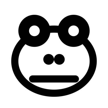 Tarafsız kurbağa suratlı, düz ağızlı emoji.