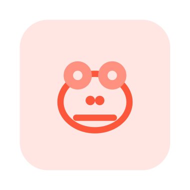 Tarafsız kurbağa suratlı, düz ağızlı emoji.
