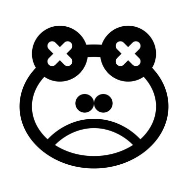 Rahat ve nötr kurbağa yüz ifadesi.