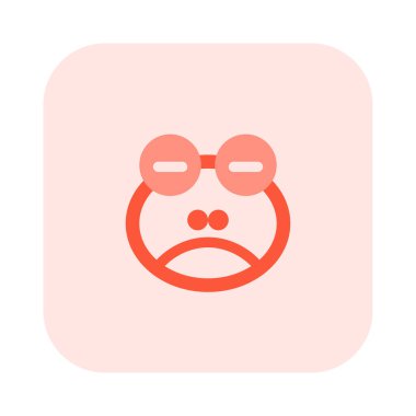 Üzgün yüz kurbağası, gözleri kapalı emoji.