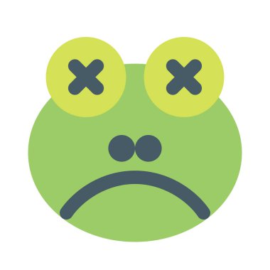 Rahat ve nötr kurbağa yüz ifadesi.