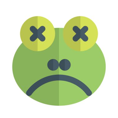 Rahat ve nötr kurbağa yüz ifadesi.