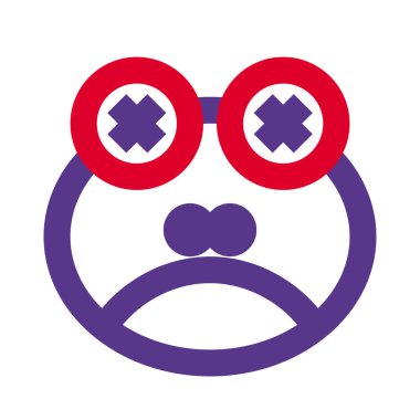 Rahat ve nötr kurbağa yüz ifadesi.