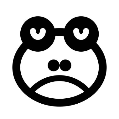 Sohbet için üzgün surat resmi kurbağa emojisi