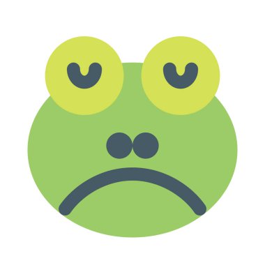 Sohbet için üzgün surat resmi kurbağa emojisi
