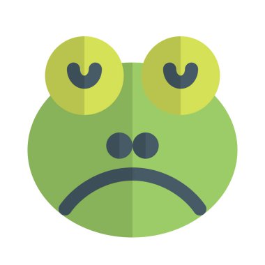 Sohbet için üzgün surat resmi kurbağa emojisi