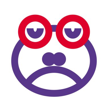 Sohbet için üzgün surat resmi kurbağa emojisi