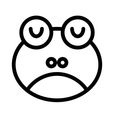 Sohbet için üzgün surat resmi kurbağa emojisi