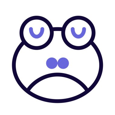 Sohbet için üzgün surat resmi kurbağa emojisi