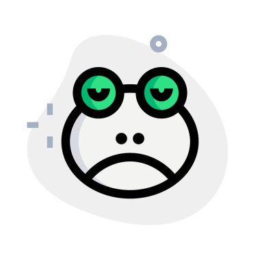 Sohbet için üzgün surat resmi kurbağa emojisi