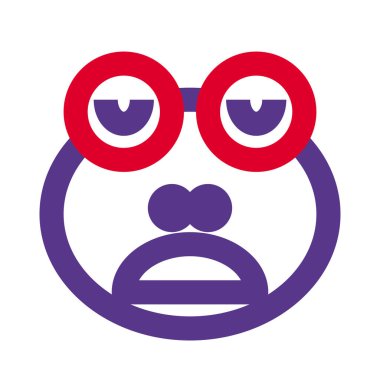 Uykulu kurbağa ve emoji resmi çevrimiçi paylaşım