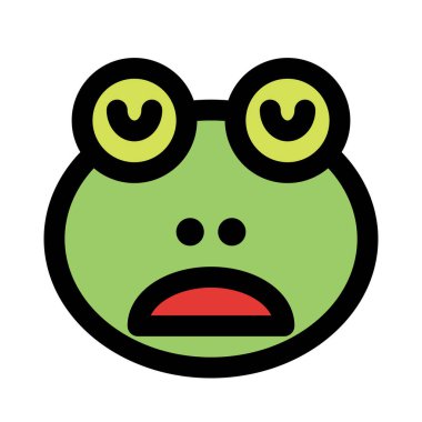 Uykulu kurbağa ve emoji resmi çevrimiçi paylaşım