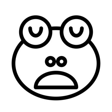 Uykulu kurbağa ve emoji resmi çevrimiçi paylaşım