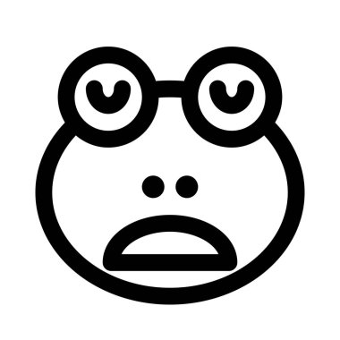 Uykulu kurbağa ve emoji resmi çevrimiçi paylaşım