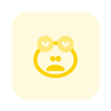 Uykulu kurbağa ve emoji resmi çevrimiçi paylaşım