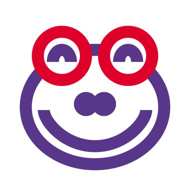 Gülen kurbağa suratlı, gözleri kapalı.