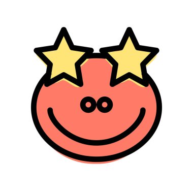 Kurbağa yüz ifadesine takılmış bir yıldız.