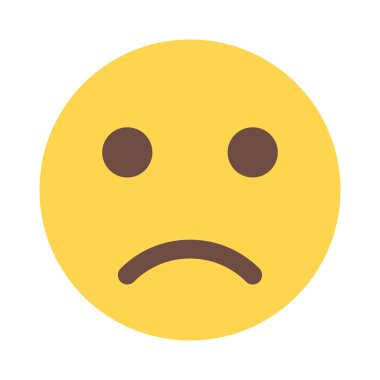 hüzünlü yüz resmi temsili sohbet emojisi