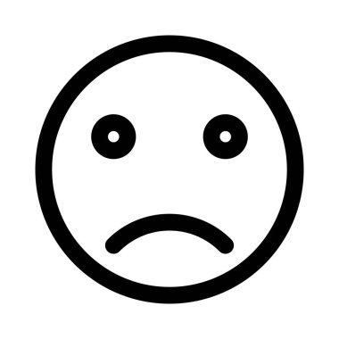 hüzünlü yüz resmi temsili sohbet emojisi