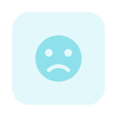 hüzünlü yüz resmi temsili sohbet emojisi