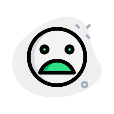 Acı çeken surat ifadesi açık ağızla