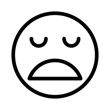 Acı içinde kederli bir yüz, gözleri kapalı.