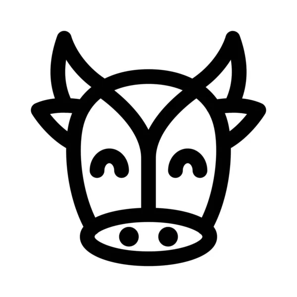Усміхнене Обличчя Корова Усміхнене Обличчя Емодзі Посмішкою Інтернет Месенджера — стоковий вектор