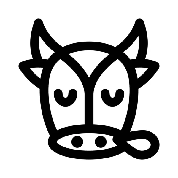 Visage Vache Fatigué Emoji Avec Goutte Sueur — Image vectorielle