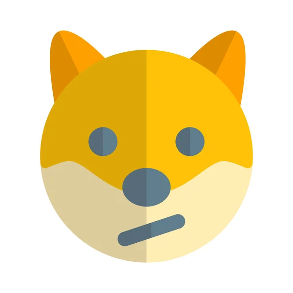 Confus Chien Expression Faciale Emoji Pour Messagerie Instantanée — Image vectorielle