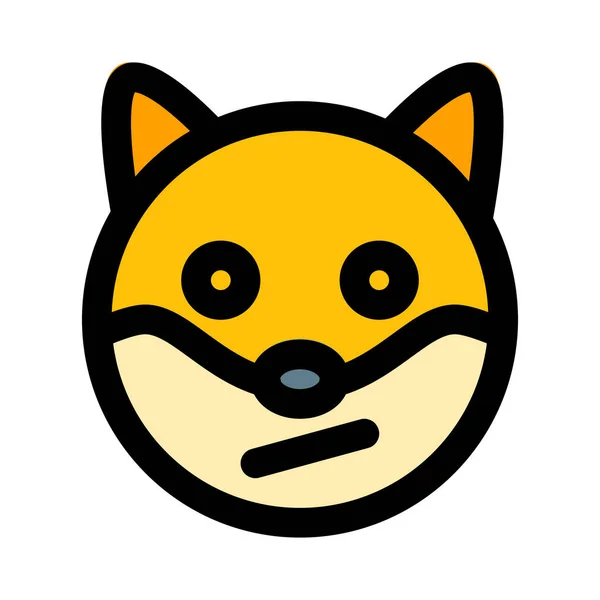 Verwirrtes Hund Gesichtsausdruck Emoji Für Instant Messenger — Stockvektor