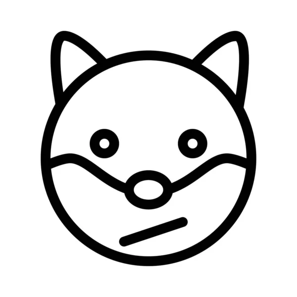 Emoji Expressão Facial Cão Confuso Para Mensageiro Instantâneo — Vetor de Stock